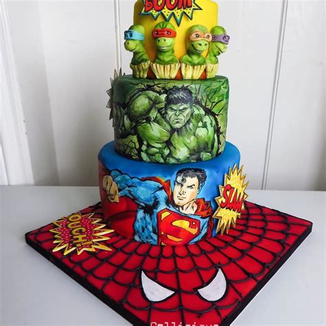 Superhero Cake #calliciouscakes | Tortas de super héroes, Tortas ...