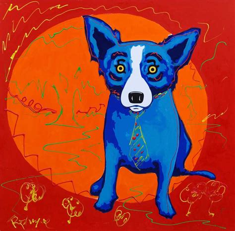 George Rodrigue... Blue Dog | Blue dog art, Blue art, Blue dog painting