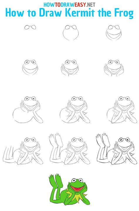 How to Draw Kermit the Frog - How to Draw Easy