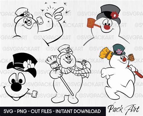 Frosty the Snowman Face Svg Bundle, Christmas Shirt Files for Cricut and Silhouette - Etsy