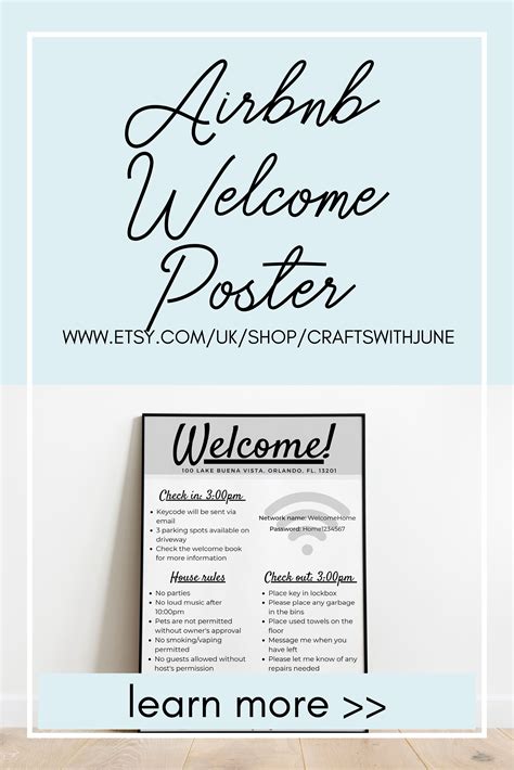 Printable Airbnb Welcome Letter Template