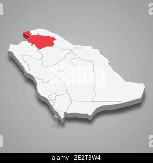 Al Jawf map. Political map of Al Jawf. Al Jawf Map of Saudi Arabia with ...