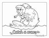Surfing Girl Coloring Pages sketch template