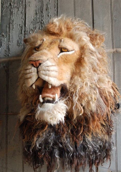 Sarafina Fiber Art - needle felted lion's head Needle Felting Supplies ...