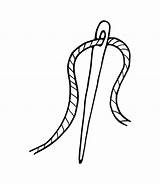 Premium Vector  Sewing needle And thread Needlework Hobby sketch template