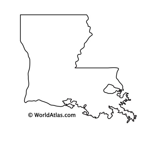 Louisiana State Map Outline Hiking In Map - vrogue.co
