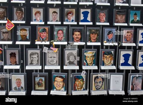 Faces of the Fallen from Iraq War at Arlington National Cemetery Stock ...