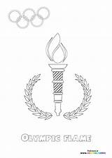 Olympic Torch Coloring Pages sketch template