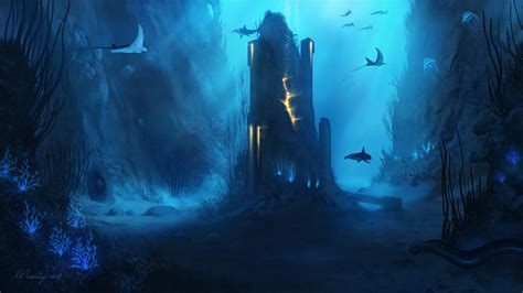 Fantasy Underwater World HD Wallpaper by Winterkeep