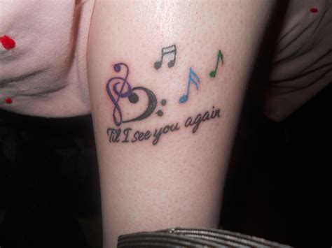 This is my tattoo. Inspired by my deceased cousin. He loved music ...