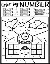 Back To School Color By Number Coloring Sheets  Our Kid Things sketch template