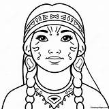Cute Native American Girl Coloring Page  Pagescom sketch template