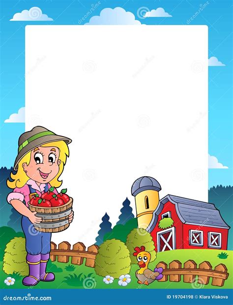 Country Scene with Red Barn 6 Stock Vector - Illustration of farmyard, grainery: 19704198