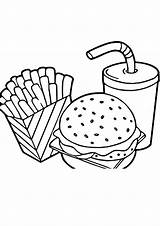 Coloring Pages  Fast Food Page sketch template