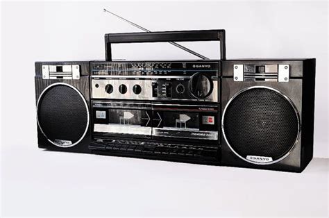 SANYO M W170L Boombox Double Deck Radio Cassette Player Tape Recorder Ghetto Blaster Portable ...