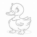 Yellow Duck Coloring Page  Pages Mimi Panda sketch template
