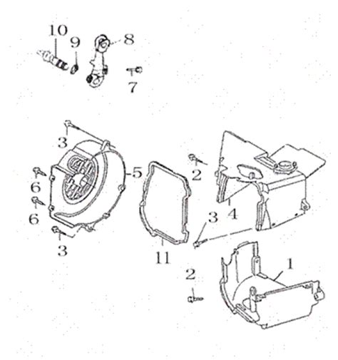 GY6 50cc Engine PARTS Breakdown