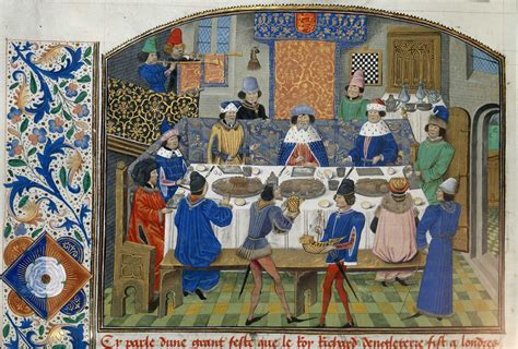 A royal feast for King Richard II (1367-1400). British Library, Ms ...