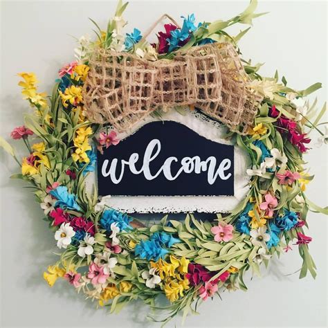 Welcome Wreath for your home | Welcome wreath, Wreaths, How to make wreaths