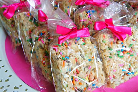 Cake Batter Rice Crispy Squares with Sprinkles - Bebe and Bear