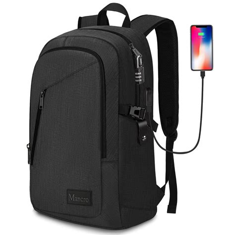 Buy Business Travel Laptop Backpack, Anti Theft Slim Laptop Bag with USB Charging Port for Men ...