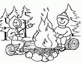 Campfire Coloring Page  Home sketch template