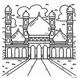 Coloriage Mosquee Musulman Ramadan Pour Les Enfants Dessin à  sketch template