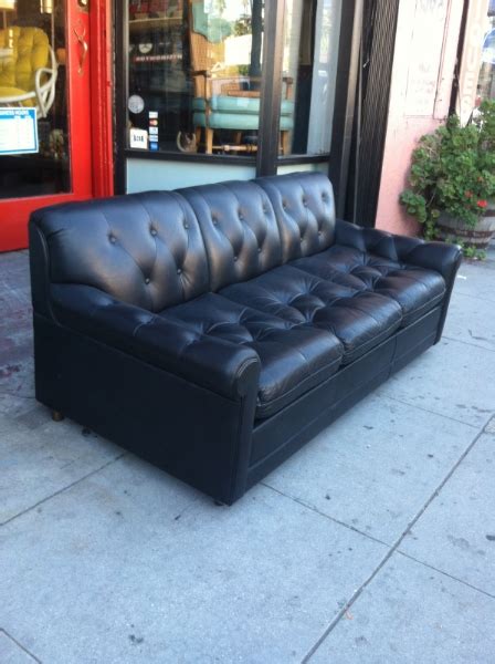 SOLD | City Dwelling | Vintage Leather Sleeper Sofa — Casa Victoria - Vintage Furniture On Los ...