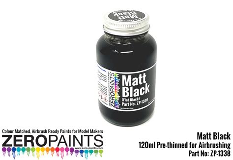 Matt Black Paint 120ml | ZP-1338 | Zero Paints