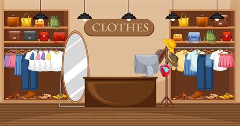 Fashion clothes store background 1591062 Vector Art at Vecteezy