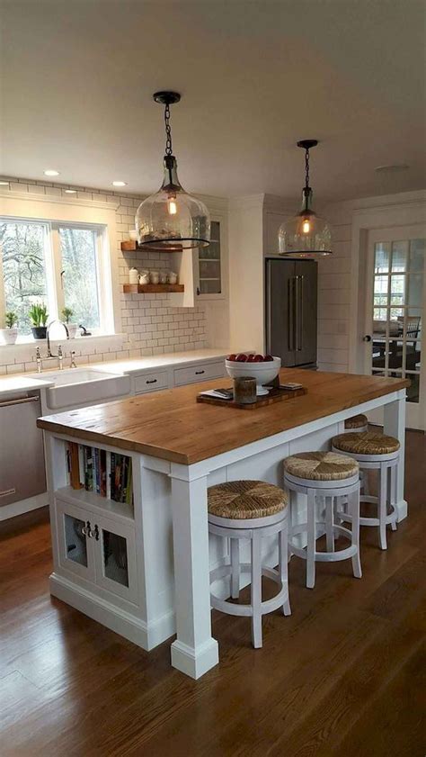 50 Best Modern Farmhouse Kitchen Island Decor Ideas | Kitchen island decor, Kitchen style, Small ...