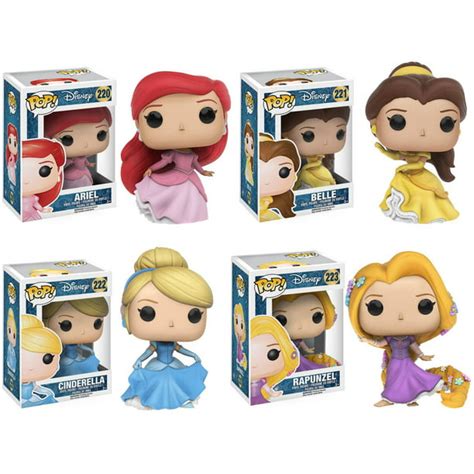 Funko POP! Disney Princess Collectors Set with Ariel, Belle, Cinderella and Rapunzel - Walmart ...