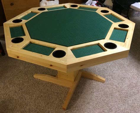 Octagonal Pine Poker Table - seats 8 people, with cupholders! | Poker table diy, Poker table ...