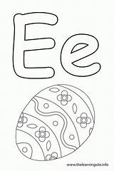 Letter E Colouring Sheets sketch template