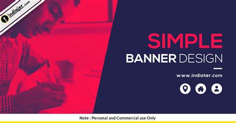 Free Simple Banner Design PSD Template - Indiater