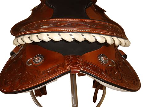 Designer Western Brown Leather Show Saddle