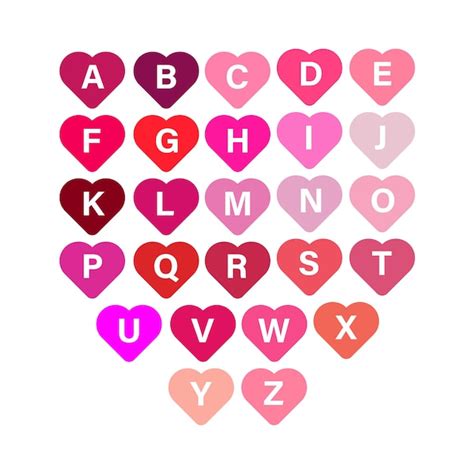 Premium Vector | Romantic heart shaped and valentine love font style