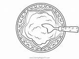 Sweet Dessert Coloring Page For Kids  Free Desserts Printable Coloring sketch template