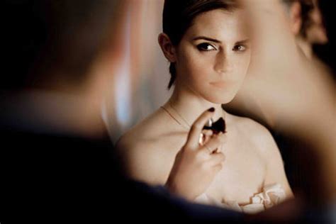 New official Emma Watson Lancôme Trésor Midnight Rose perfume ad campaign photos - SnitchSeeker.com