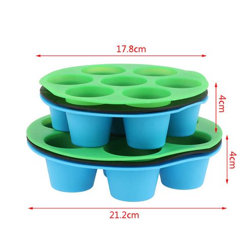 7 Even Cake Cups Air Fryer Accessories Round Muffin Cup Mold Oven ...