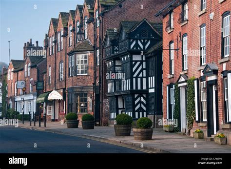 Prestbury Village High Street, Prestbury, Cheshire, England, UK Stock ...