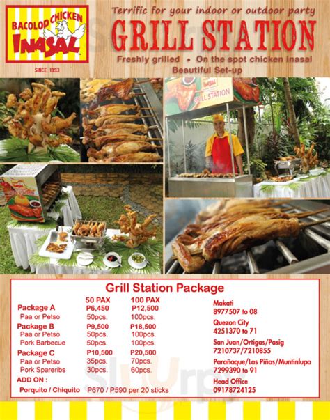 Bacolod Chicken Inasal, Pasay - G/F, One E-Com Center - Menu and Prices