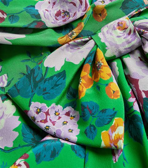Alessandra Rich Silk Floral Mini Dress | Harrods US