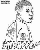 Free Kylian Mbappe coloring page sketch template