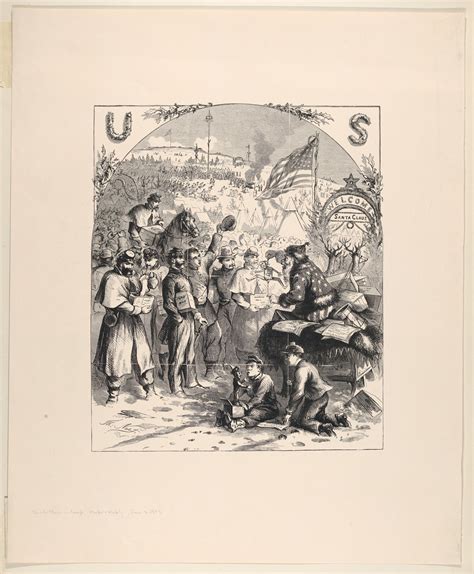 Thomas Nast | Santa Claus in Camp (published in Harper's Weekly ...