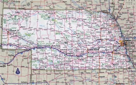 State And County Maps Of Nebraska - Printable Road Map Of Nebraska ...