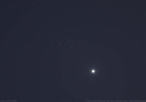 Venus and the Pleiades, a cosmic hug of rare beauty - images from 1 Apr ...