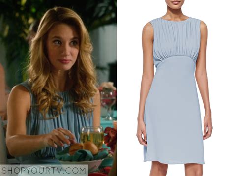 Jane the Virgin: Season 1 Episode 15 Petra's Blue Shirred Dress | Tv show outfits, Jane the ...