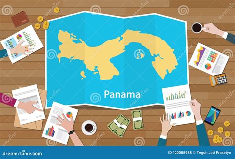 Panama Economy Country Growth Nation Team Discuss with Fold Maps View ...