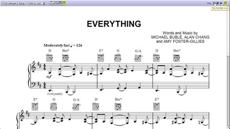 Michael Bublé's Everything - Piano Sheet Music [Teaser] - YouTube